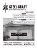 Steelcraft - Single Wide Garage Door Installation Instructions